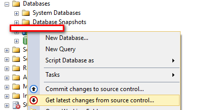 SQL Source Control Get Changes